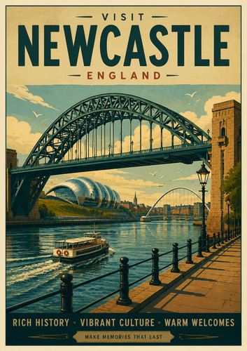 Newcastle retro travel family - newcastle,