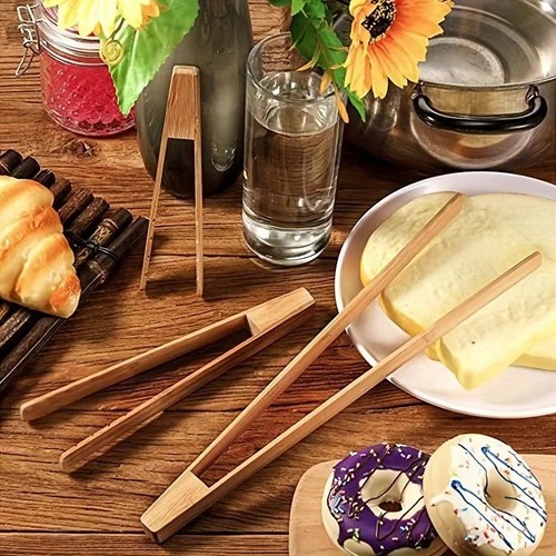 25cm wooden toaster tongs eco - wooden,