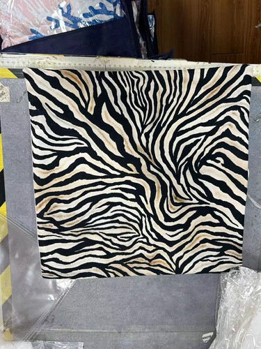 Zebra print velvet pillow - print,
