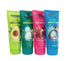 4x Freeman Clay & Peel Off Masks Avocado Cucumber Pomegranate Dead Sea Minerals