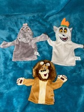 Comfort Collectible Hand Puppets  Madagascar  - Alex ,Gloria and King Julian