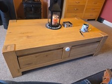 Large Solid Oak Coffee Table -