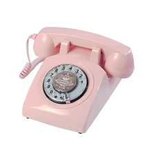 Pink Retro Corded Telephone