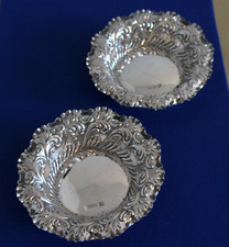 Antique Edward VII Sterling silver Bonbon dishes - A pair