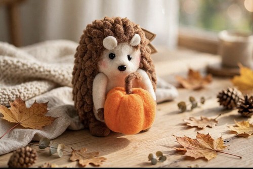 Hedgehog figurine holding - ,