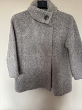 Paul Costelloe Women's Wool Evening Jacket Size M 12 Beige / Grey/Silver Used