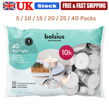 Bolsius Maxi Giant Tealights Candles 10 Hour Burn Tea Lights Various Packs UK
