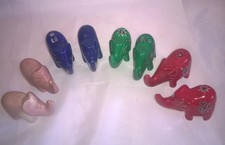 Pair of 6cm Hand Carved and