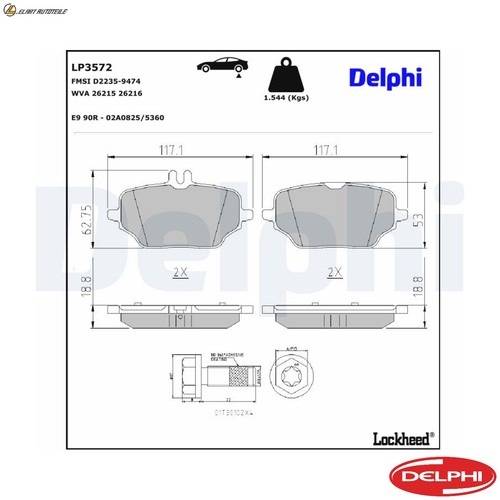Brake pad set disc - set,