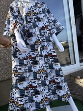 African print kaftan dress - print,