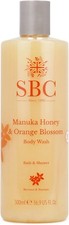 SBC Skincare Manuka Honey & Orange Blossom Body Wash 500ml - Luxury Shower Gel 