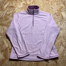 Musto Pink 1/4 Zip Fleece Sweatshirt Womens UK 14 Walking Hiking Warm Base Layer