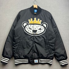 ADIDAS ORIGINALS x NIGO Jacket Men Medium Black Bear Bomber Varsity AOP Stadium