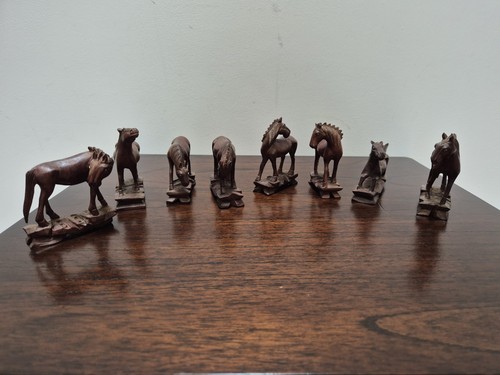 Set hand carved wooden - set,