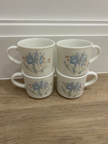 Vintage pyrex cups blue - 4x,