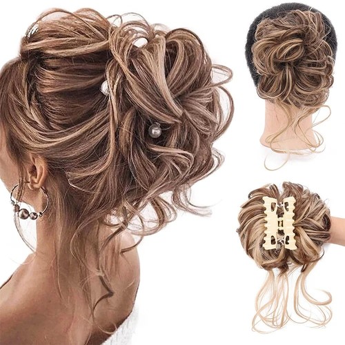 Synthetic messy bun - messy, hair