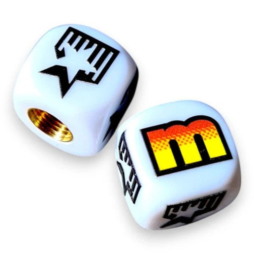 Mongoose 85 logo - -, dice