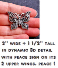 LARGE BUTTERFLY PEACE SIGN
