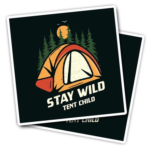 Vinyl stickers camping tent - camping,
