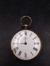 Rare Antique Fine Silver Julien Geneve Pocket Watch Non Runner Needs Attention