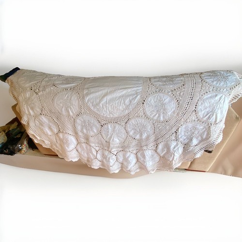 Large oval tablecloth hand - tablecloth,