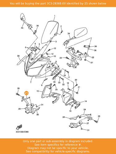 Yamaha bracket 3c3 - bracket, 2,