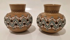 Pair Early Doulton Lambeth