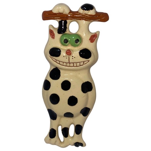 Vintage ceramic cat - ceramic, wall