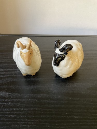 Two ceramic horned - ceramic, rams.