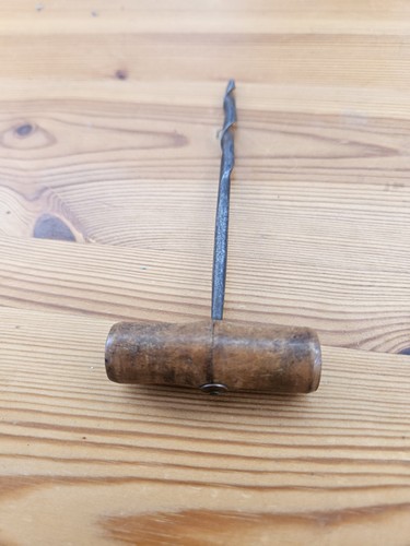 Vintage wooden hand drill - hand,