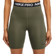 NIKE Womens Green Nike Pro 7" Shorts UK 8 XS BNWT