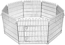 Pet Dog Pen Puppy Foldable Playpen 61 CM Indoor/Outdoor Enclosure 8 Panels CAGE