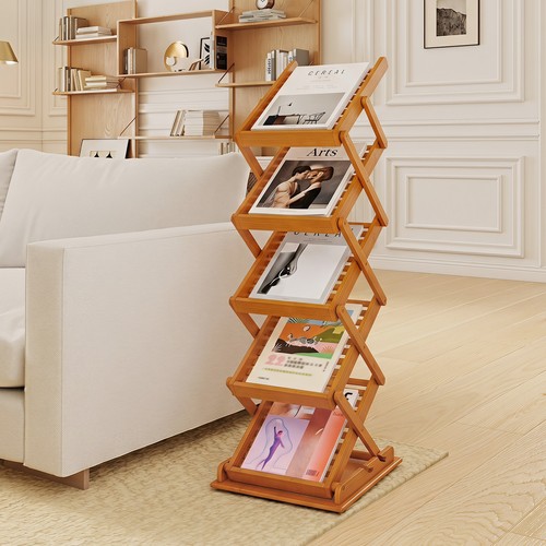 Wooden magazine holder walnut - wooden,