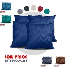 4 x Cushion Covers Cord Jumbo Plain Super Soft Luxury 18x18" /45x45cm 12+Colours