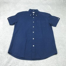 Brutus Shirt Mens Large Navy Trimfit Casuals Mod Ska Terrace Button Down 6131