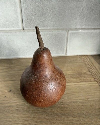 Vintage wooden pear ornament - vintage,