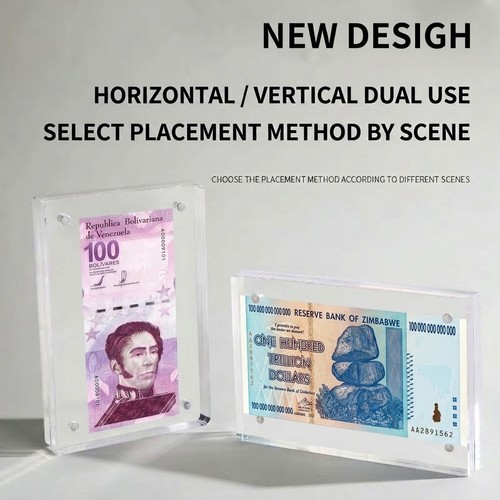 Banknote money holder acrylic - banknote,
