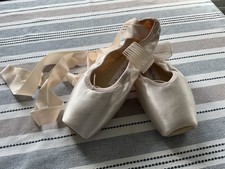 Russian Pointe Almaz Drawstring Pointe Shoes 38 W5 V2 FM  Satin Pink - Size 5 UK