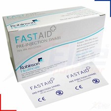 Fast Aid Pre-Injection Swabs 70% IPA Alcohol Wipes Piercing Tattoo Medical