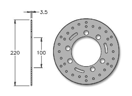 Igm silver front brake - front,