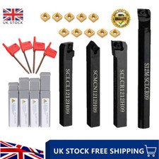 UK 4Set 12mm Shank Lathe Turning Holder Boring Bar+Carbide Inserts Cutting Tools