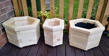 Wooden hexagon planters