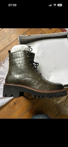 Chunky ankle boots green - , croc