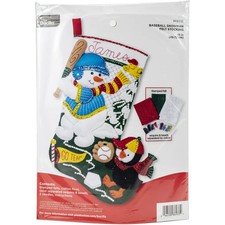 Plaid bucilla baseball snowman - plaid,
