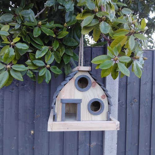 Wooden garden hanging bird - wooden,