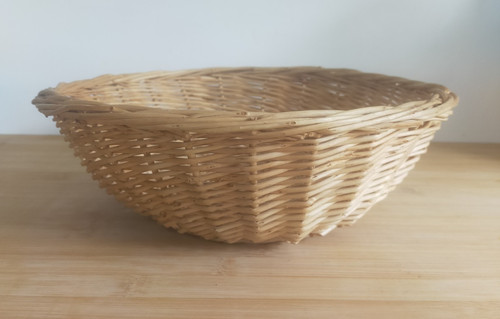 Wicker bread basket - wicker, round