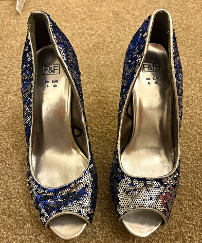 Blue silver sequin - blue/silver,