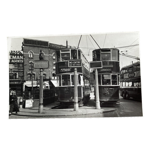 1945 london tram stop tooting - 1945,