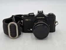 Cosina PM-1 35MM Film SLR Camera 50mm f/2 Cosinon-S Lens Untested