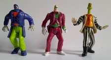 Beetlejuice Figures x3 Vintage Kenner 1989 Shrunken Heads - No Accessories